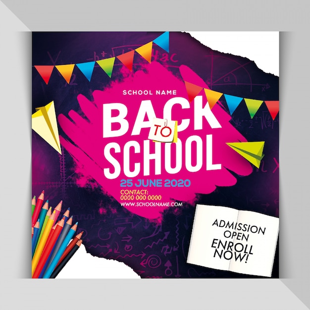 Back to school admission flyer