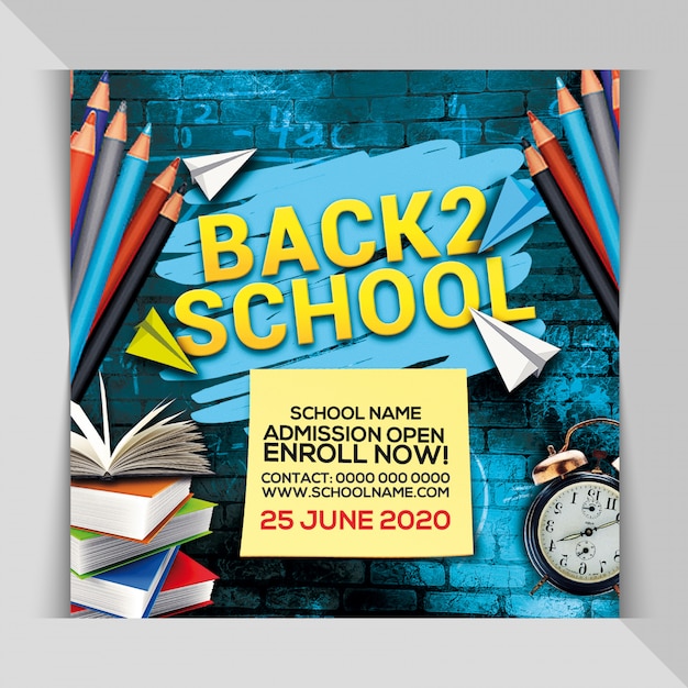 Back to school admission flyer