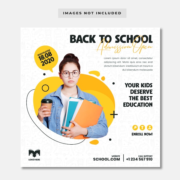 Back to school admission template