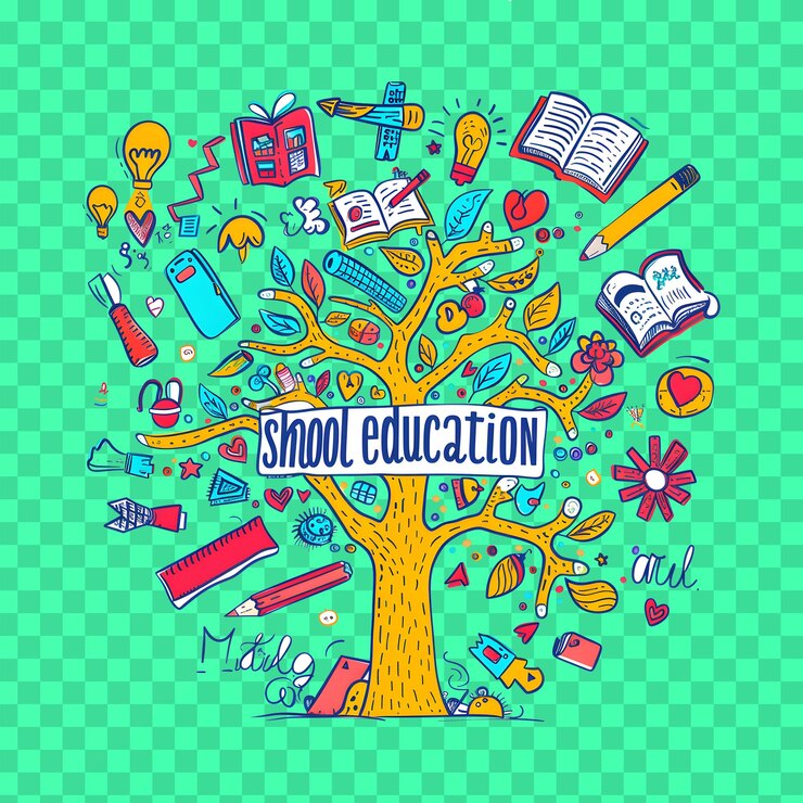 PSD back to school background school goods transparent