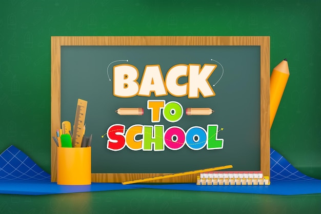 PSD back to school banner design template