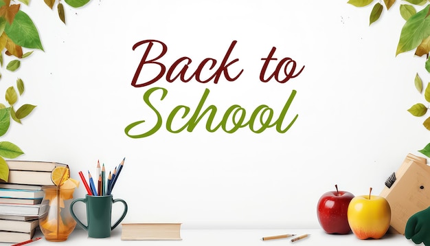 Back to school banner poster design for cards