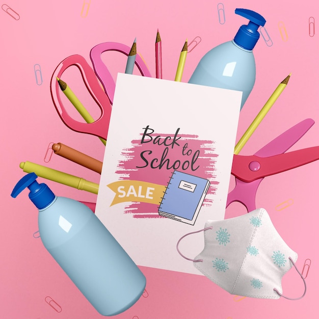 PSD back to school concept mock-up