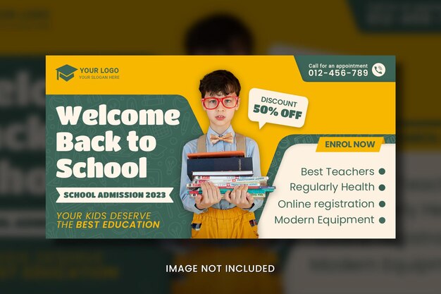 PSD back to school facebook ad template