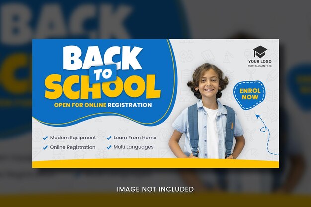 Back to school facebook ad template