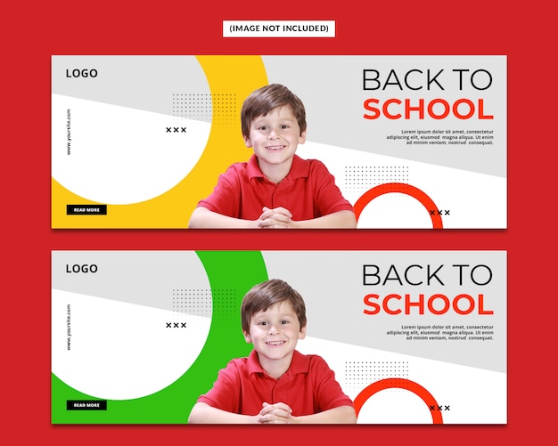 PSD modello di copertina facebook di back to school psd