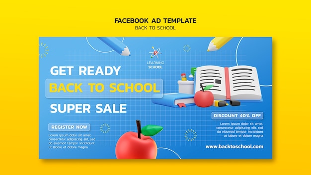 PSD back to school facebook template