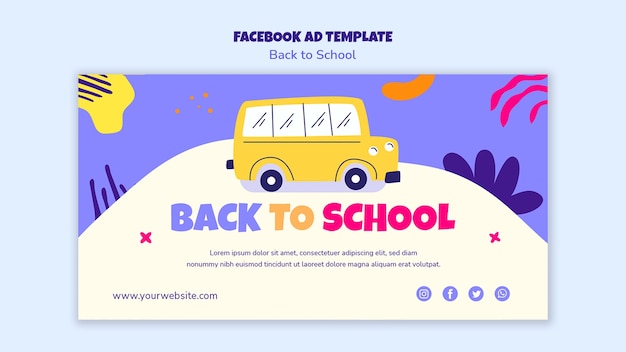 PSD back to school facebook template