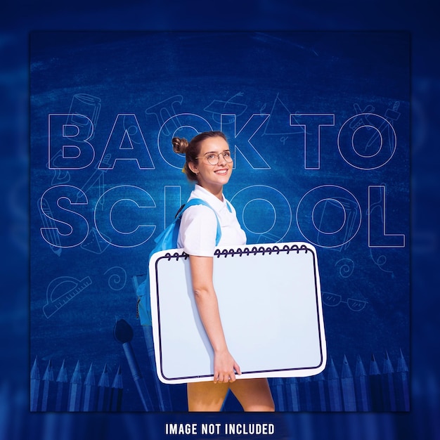 Back to school flyer template