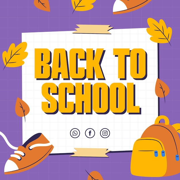 back to school instagram posts template