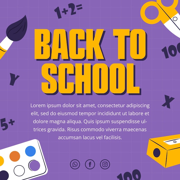 back to school instagram posts template