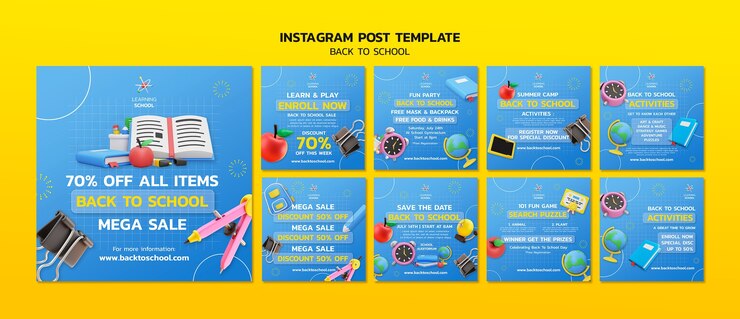 PSD вернуться к школьным постам в instagram