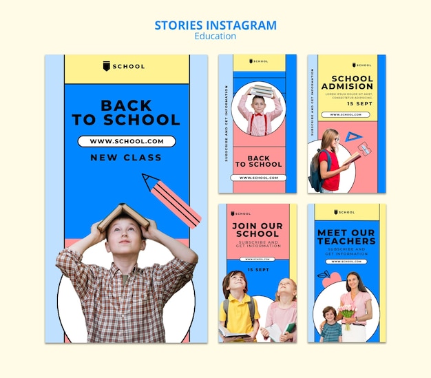 Back to school instagram stories collection