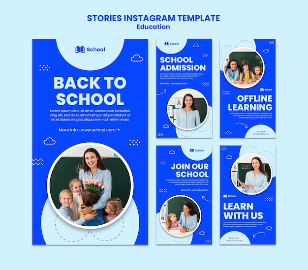 PSD back to school instagram stories