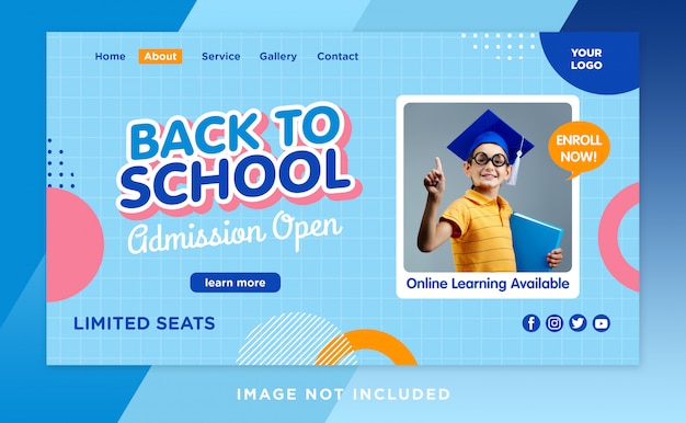 BACK TO SCHOOL LANDING PAGE HEADER TEMPLATE