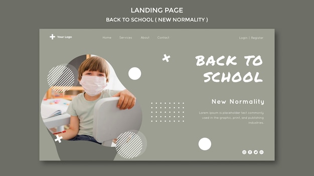 PSD back to school landing page template