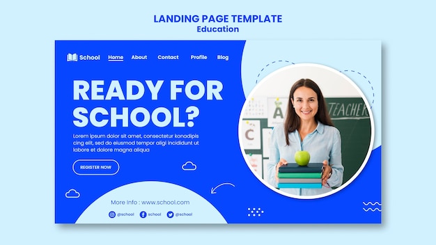 Back to school landing page