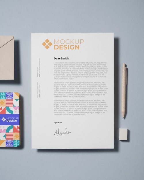 Back to school material mockup