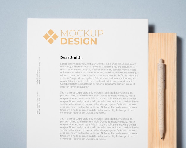 Back to school material mockup