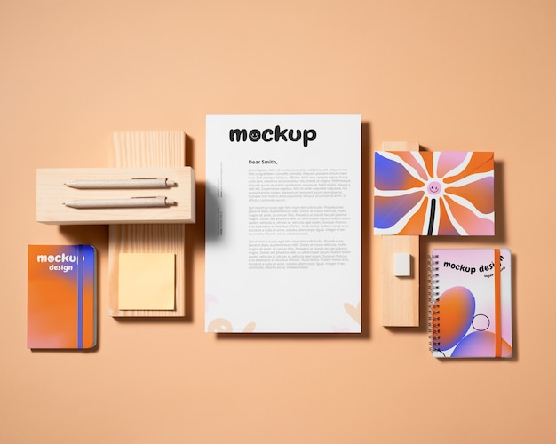 Back to school material mockup