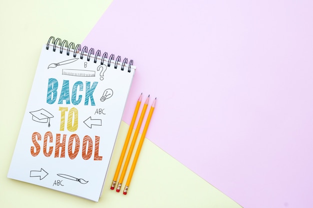 Back to school mockup notebook