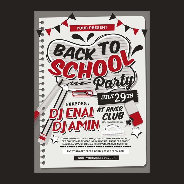 PSD back to school party flyer 3