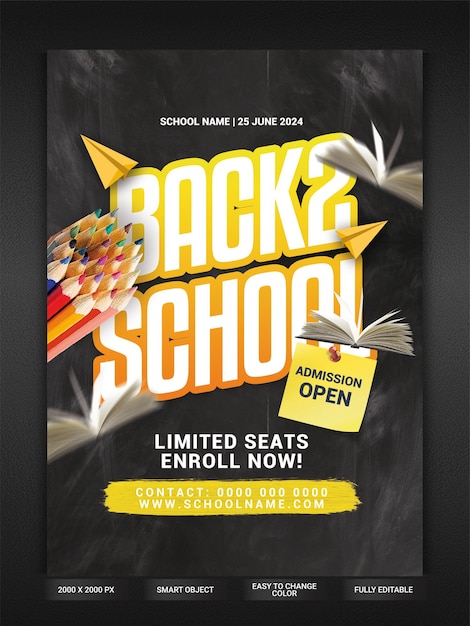 PSD back to school party flyer