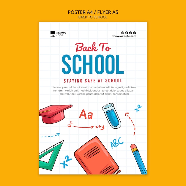 PSD back to school print template