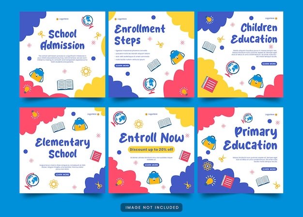 PSD back to school social media design