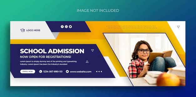 PSD back to school social media post instagram post web banner or facebook cover template