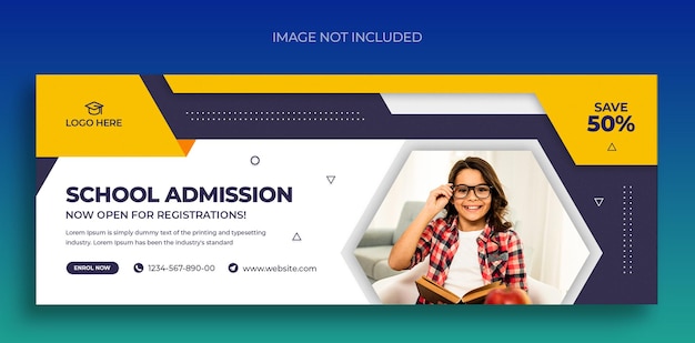 Back to school social media post Instagram post web banner or facebook cover template