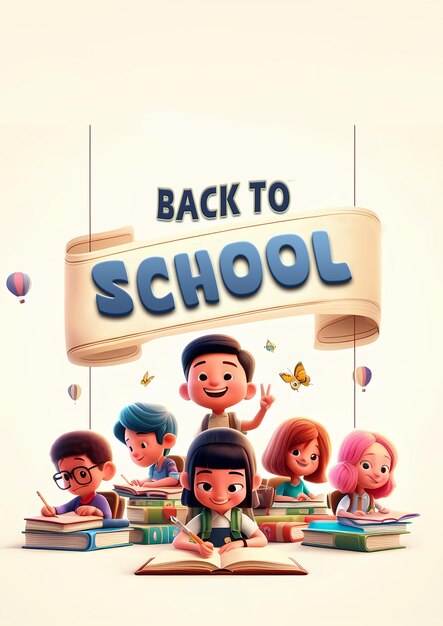 PSD back to school post sui social media e modello di poster