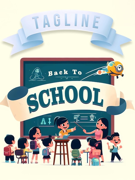 PSD back to school social media post and poster template