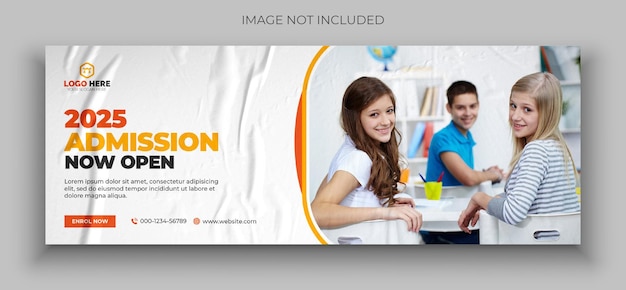 Back to school social media web banner flyer and facebook cover photo design template