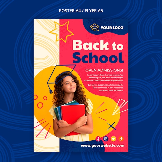 PSD back to school template design