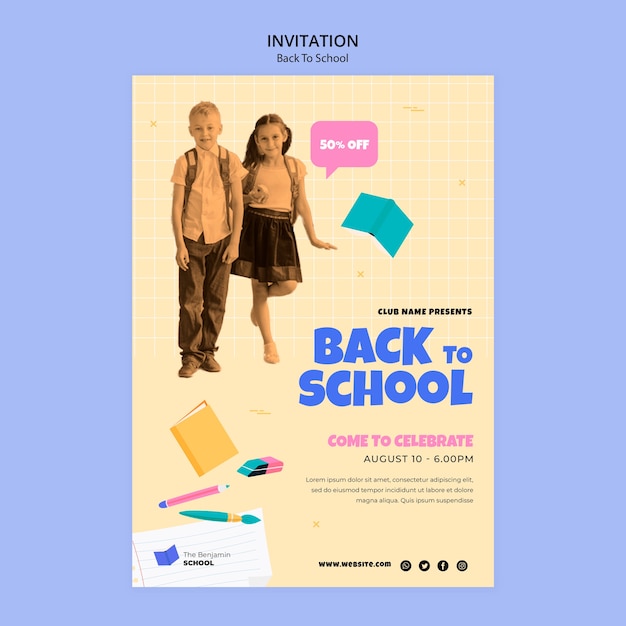 PSD back to school template design