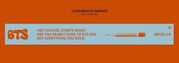 Back to school template design