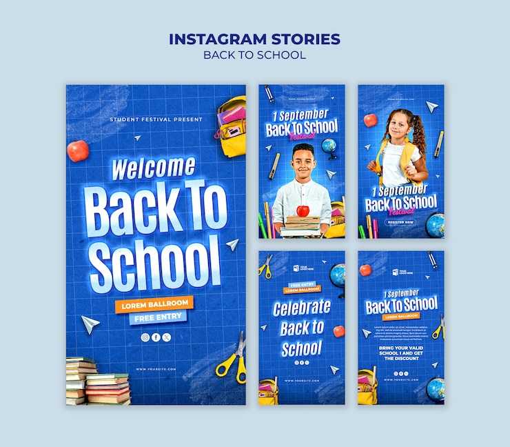PSD back to school template design