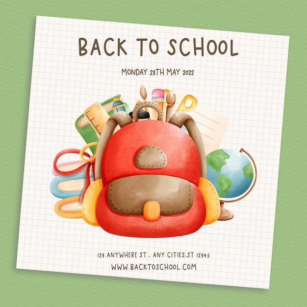 PSD back to school templates school and education template