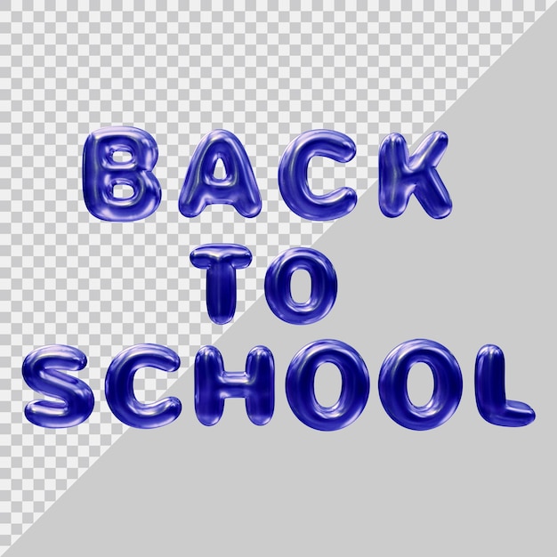 Back to school text design with 3d modern style