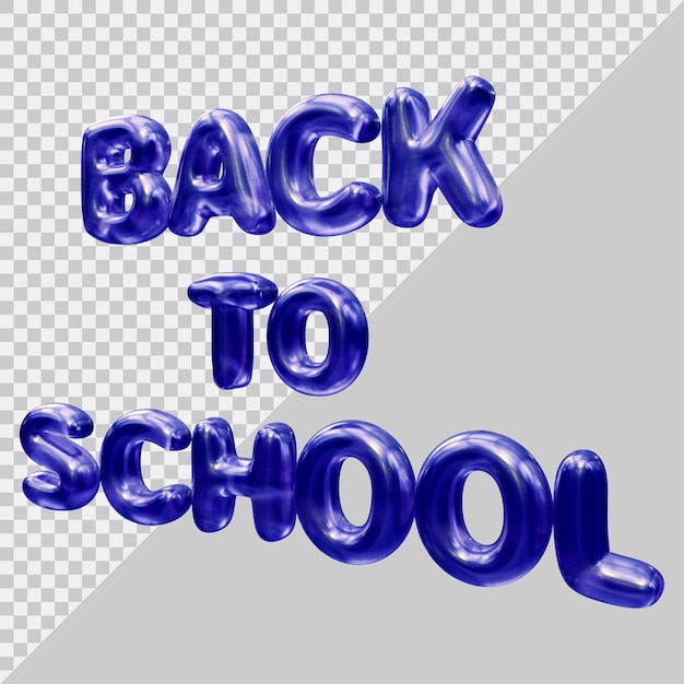 Back to school text design with 3d modern style