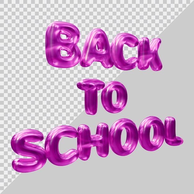 Back to school text design with 3d modern style