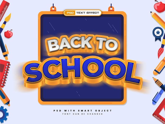 PSD back to school text effect