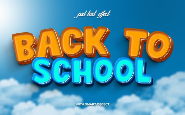 Back To School text style effect