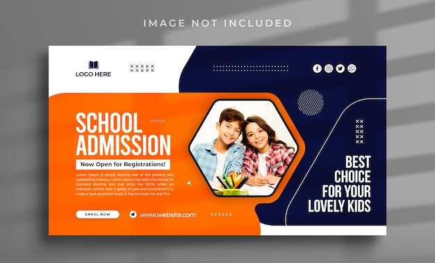 PSD back to school web banner template
