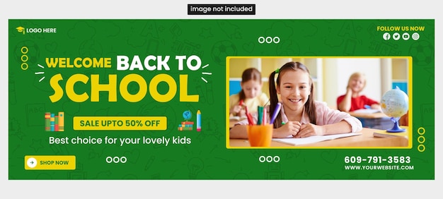 PSD back to school web banner template