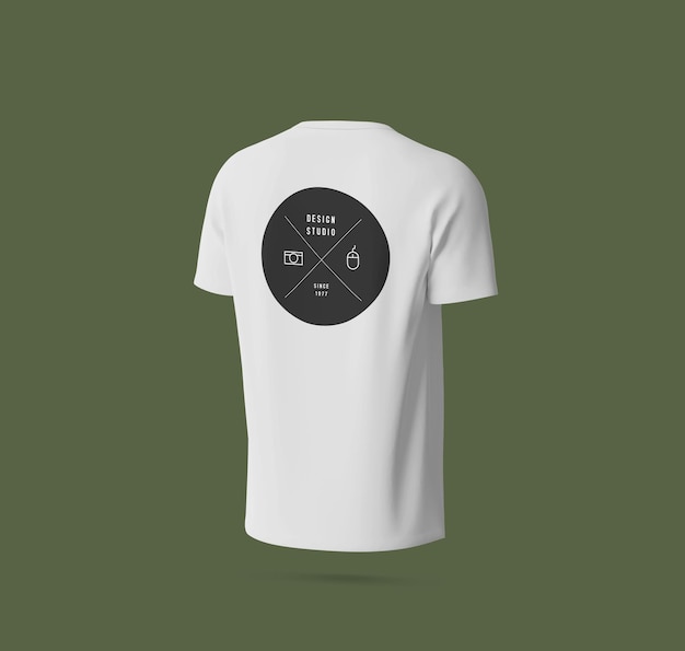 Back side tshirt mockup template