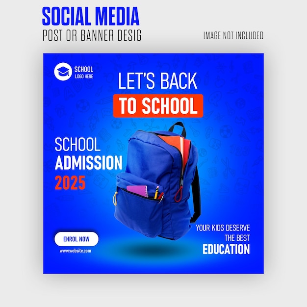 Back to social media post and web banner template