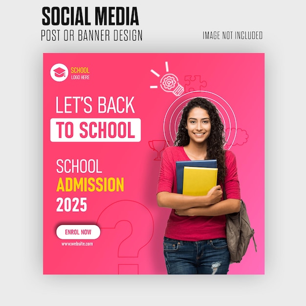 Back to social media post and web banner template