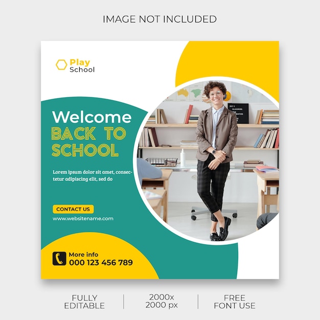 Back to School Instagram Post Template